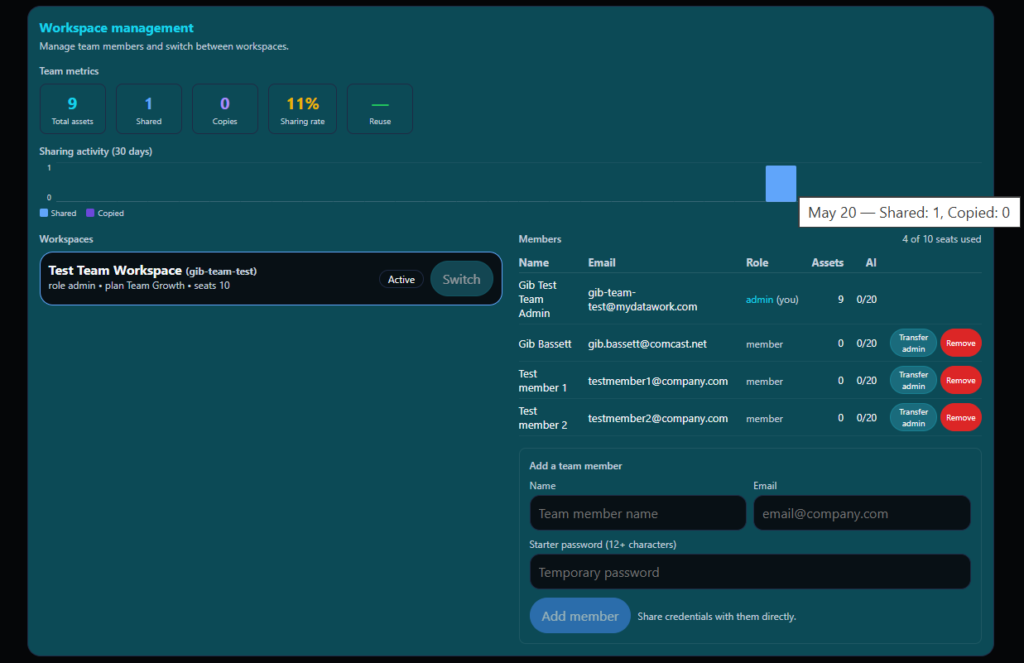 teamworkspace homepage screen 4