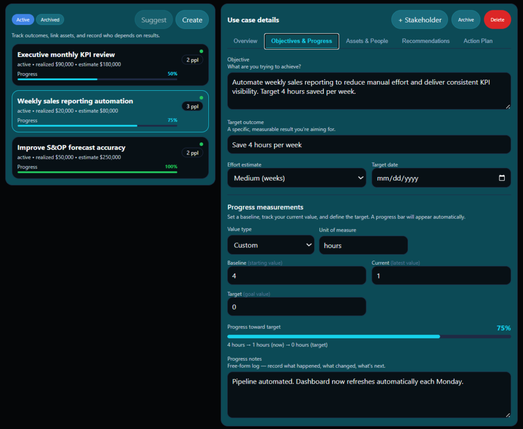 use cases product page screen 2
